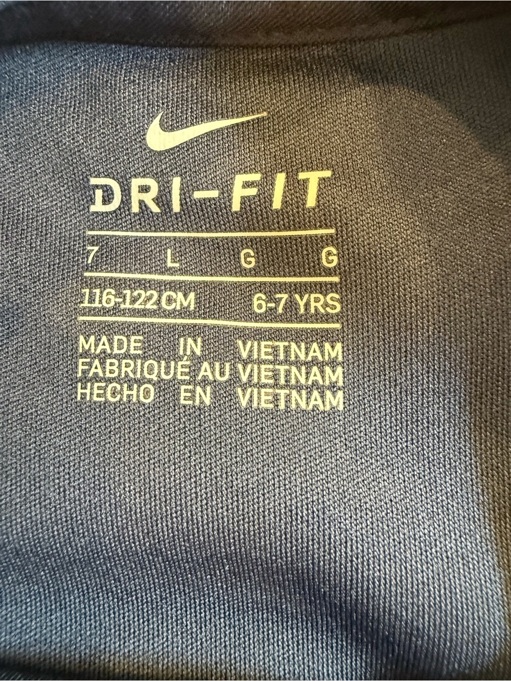 Nike Dri-FIT Kids "Home Run Hero" Navy Athletic Tee Boy’s Size 7 (6-7 YRS) - Picture 3 of 4